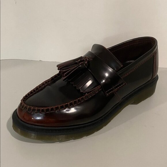 Dr. Martens Adrian NEW Cherry Red Arcadia Loafers Size 7  Classic Tassel Design - Picture 3 of 15